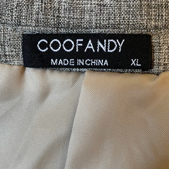 Coofandy Gray One Button Blazer Sports Coat Suit Jacket Size XL - Picture 5 of 6